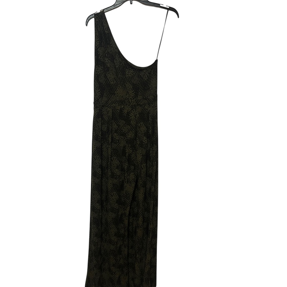 Free People Maya One-Shoulder Jumpsuit Black Combo Medium - Picture 4 of 9